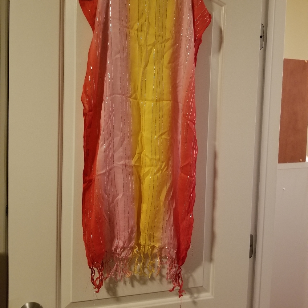 2 colorful scarves